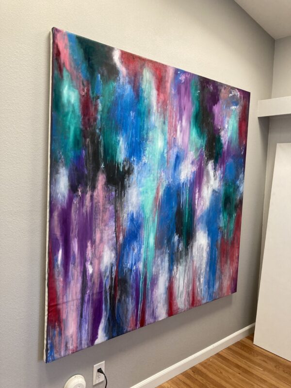 large huge largescale , red , dragon, japan, modern abstract art paintings black and white modern mid century original art Large Modern Paintings Original Acrylic on Canvas - Signed art Robert R Custom painted,