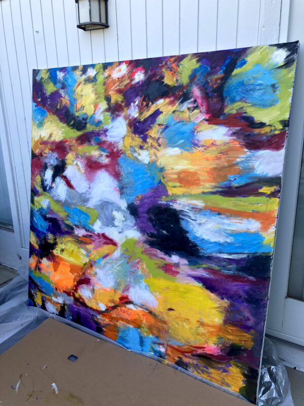 large huge largescale , red , dragon, japan, modern abstract art paintings black and white modern mid century original art Large Modern Paintings Original Acrylic on Canvas - Signed art Robert R Custom painted,