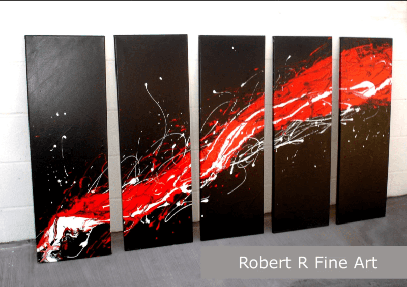 1g 5 Black Mulholland Drive Paintings Custom Painted for You. Free Ship