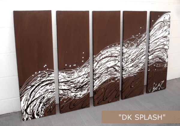 modern abstract paintings for sale artist original art bronze chocolate latte sunset