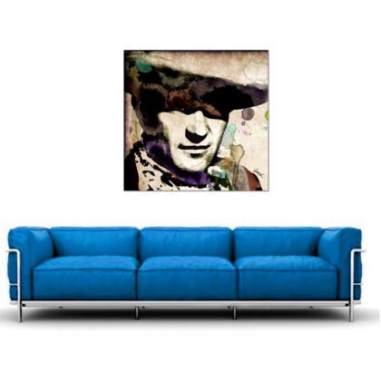 john wayne portrait modern abstract pop art andy warhol large canvas gallery stretched vintage cowboy hollywood silkscreen
