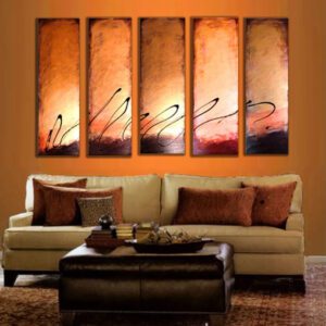 modern abstract paintings for sale artist original art bronze chocolate latte sunset