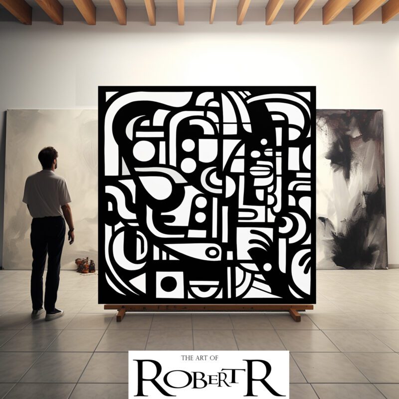 huge canvas original art black and white modern mid century, modernism, 3 panel triptych wall art modern abstract art gallery artist art sale home or office art saatchi art sale blue ocean beach poured splashy art painting by robert r , Robert R paintings, art by Robert R