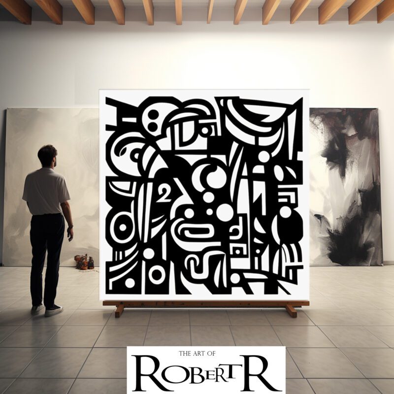 huge canvas original art black and white modern mid century, modernism, 3 panel triptych wall art modern abstract art gallery artist art sale home or office art saatchi art sale blue ocean beach poured splashy art painting by robert r , Robert R paintings, art by Robert R