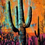 IMG_2498 Orange Sundown Modern Cactus Artwork — Limited Edition by Robert R 🖼️