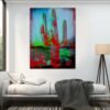 IMG_2504 Red Sunset Modern Cactus Artwork โ Limited Edition by Robert R ๐ผ๏ธ