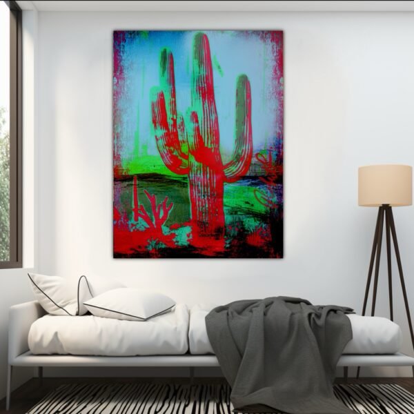 IMG_2504 Red Sunset Modern Cactus Artwork โ Limited Edition by Robert R ๐ผ๏ธ