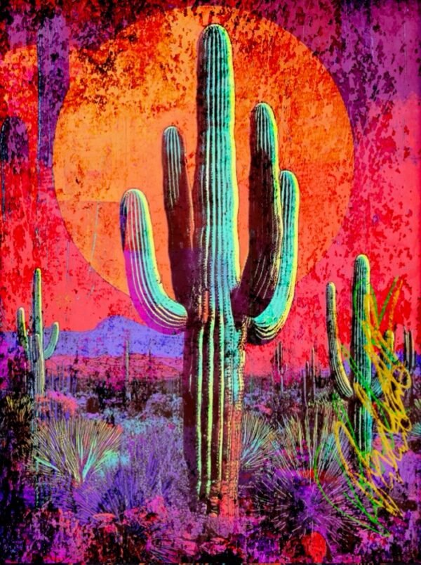 IMG_2507 Whispet Sunset Modern Cactus Artwork โ Limited Edition by Robert R ๐ผ๏ธ (Copy)