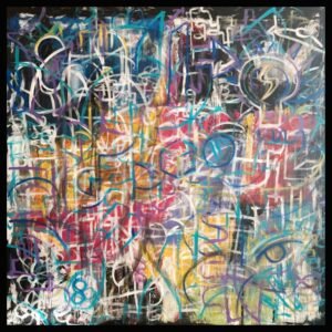 IMG_2525 Manhattan Midnight — Large-Scale Original Abstract Painting, 72 × 72 Inches ✅