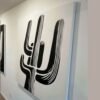 Original Black and White Saguaro SOLD 60 × 60 Inches 🔴