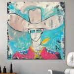 IMG_2643 Coltoff Cowboy Original — Signed Original Art Oil Painting, 32” x32 ” ✅