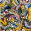 IMG_6707 Martini Sunday — Signed Original Art Abstract Oil Painting, 48”x36” ✅