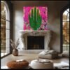 Untitled Artwork Passion Pink Saguaro Cactus โ 36โx36 โArtwork by Robert R ๐ด
