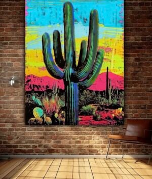 Radiant Sundown Cactus  — Artwork SOLD Robert R 🔴