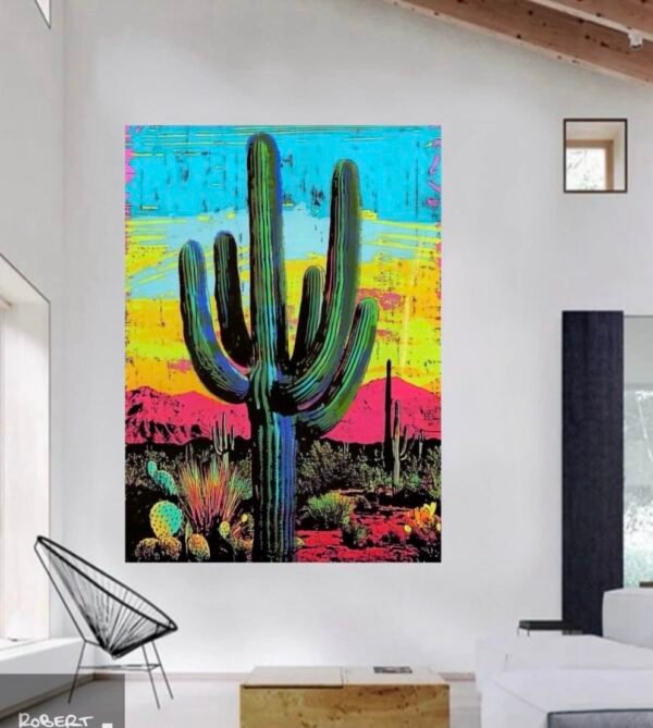 Radiant Sundown Cactus  — Artwork SOLD Robert R 🔴